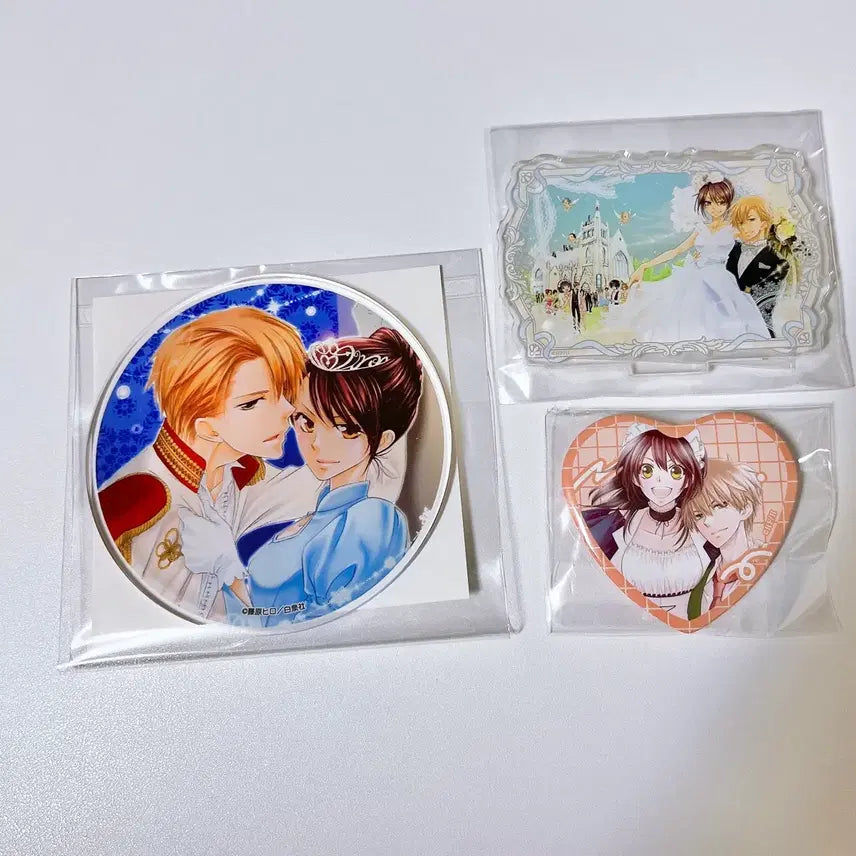 [BUNJANG] Kaichou wa Maid-sama! Acrylic Coaster & Gacha Badge Bundle Set / 일괄) 회장님은메이드사마 아크릴 코스터 만복가챠 뱃지 굿즈 회메사