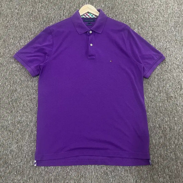 [BUNJANG] Tommy Hilfiger Purple Short Sleeve Polo Shirt XL / 타미힐피거 퍼플 반팔 카라티 XL