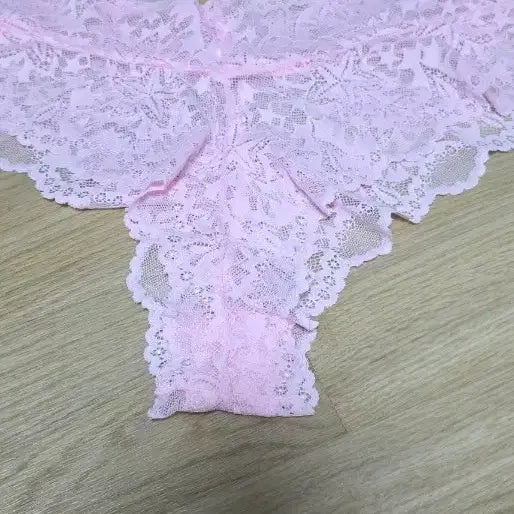 [BUNJANG] Pink Lace Thong Panties / 핑크색 티팬티