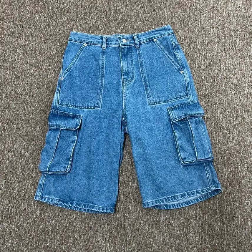 [BUNJANG] Compagno Cargo Denim Shorts M / 꼼파뇨 카고 데님 반바지 M