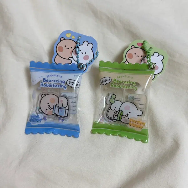 [BUNJANG] Bear Bunny Keychain Set / 곰돌찡토끼찡 키링