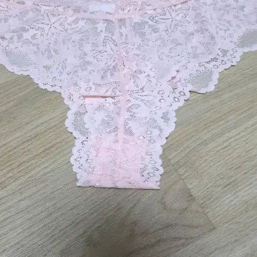 [BUNJANG] Sheer Pink Lace Women's Lingerie (Used) / 티팬티연한핑크여성속옷(중고)