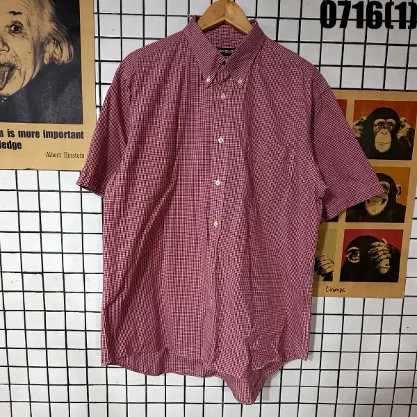 [BUNJANG] Uniqlo Schuller Check Short Sleeve Shirt XL / UNIQLO 슐러 체크 반팔 셔츠 XL