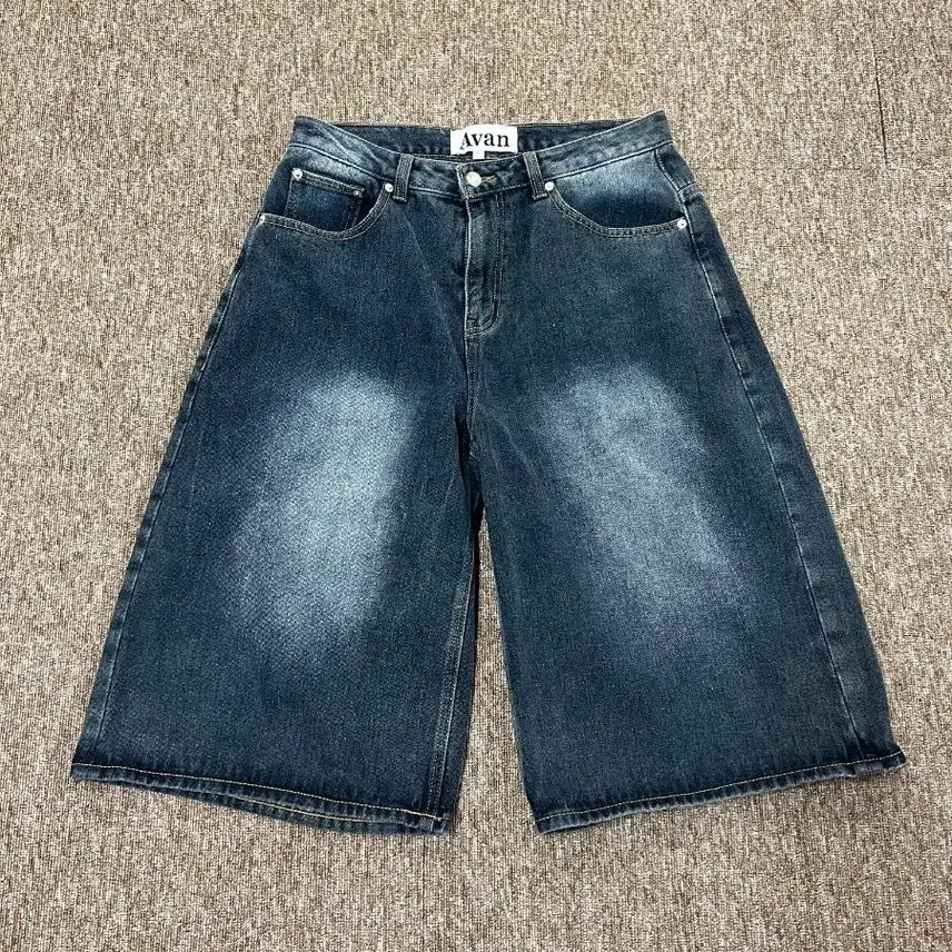 [BUNJANG] UrbanDress Denim Wide Bermuda Pants XL / 어반드레스 데님 와이드 버뮤다 팬츠 XL