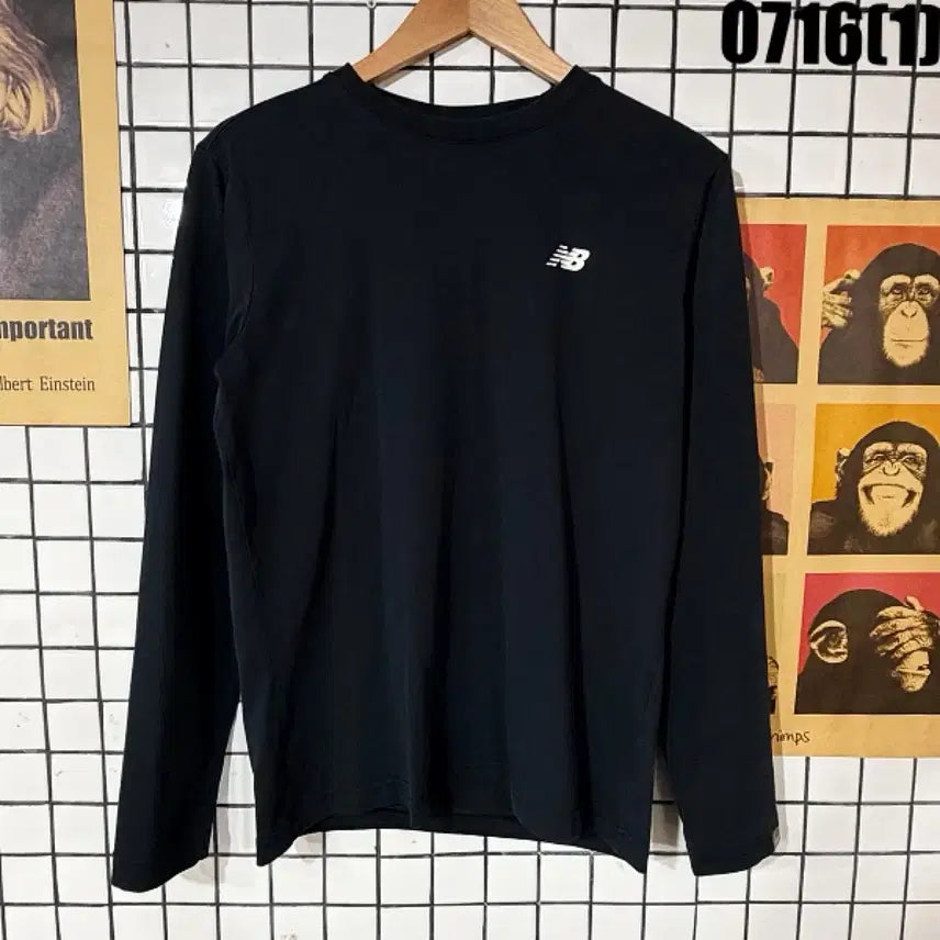 [BUNJANG] New Balance Long Sleeve T-Shirt Black Size 95 / 뉴발란스 긴팔티 블랙 95