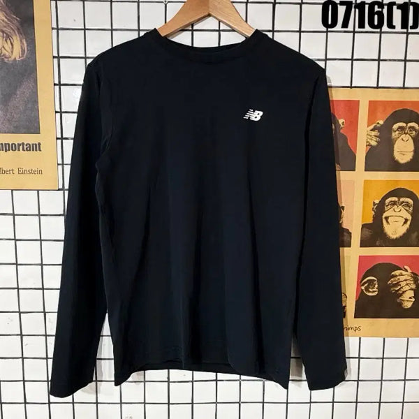 [BUNJANG] New Balance Long Sleeve T-Shirt Black Size 95 / 뉴발란스 긴팔티 블랙 95