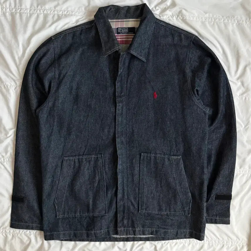 [BUNJANG] Polo Raw Denim Jacket / 폴로 생지데님 자켓