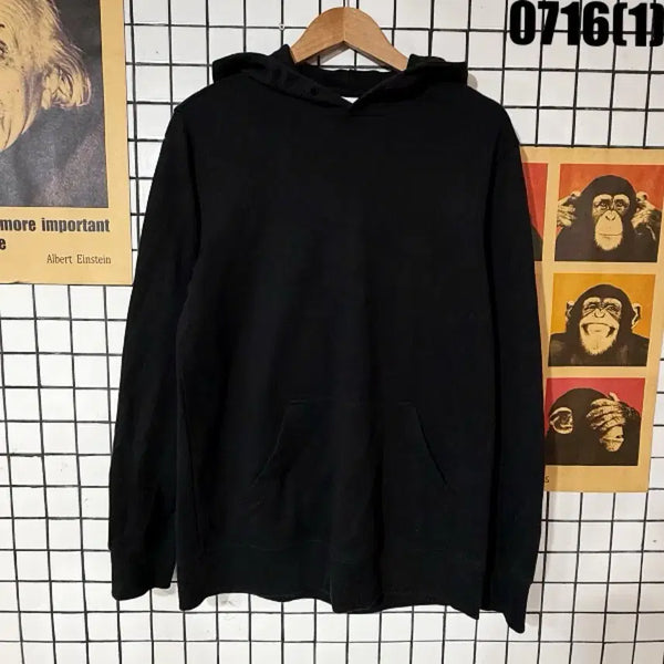 [BUNJANG] Fila Basic Black Hoodie L / 휠라 블랙 기본 후드티 L