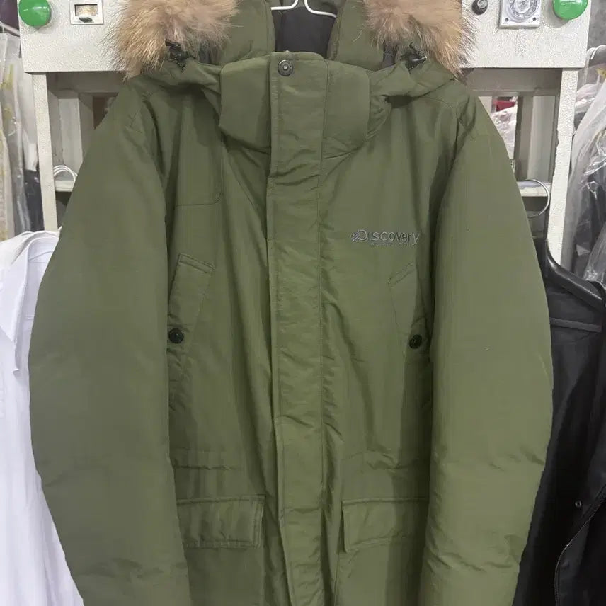 [BUNJANG] Discovery Expedition Long Padded Parka Khaki / 디스커버리 롱패딩 카키색