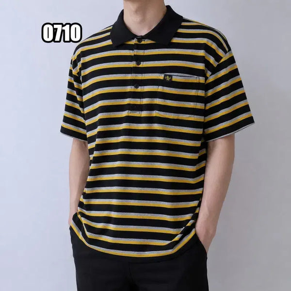 [BUNJANG] Polo Ralph Lauren Stripe Pattern Short Sleeve Pique Shirt XL / XL 폴로 랄프로렌 스트라이프 패턴 반팔 피케 셔츠