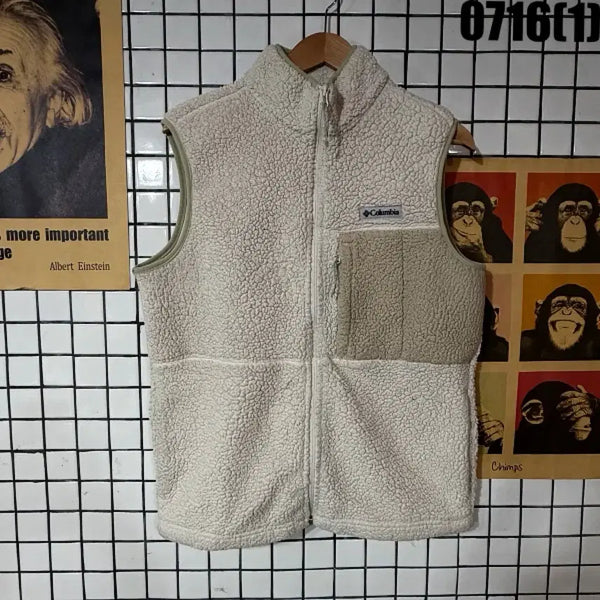[BUNJANG] Columbia Fleece Vest Beige M / 컬럼비아 플리스 조끼 베이지 M