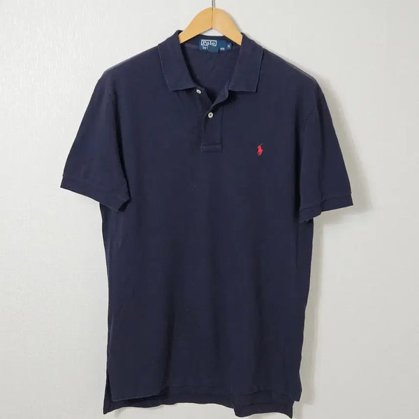 [BUNJANG] Polo Ralph Lauren Men's Classic Fit Red Pony Pique Polo Shirt Navy M / 폴로 랄프로렌 반팔 카라티 피케티 네이비 레드포니 클래식 정품 M