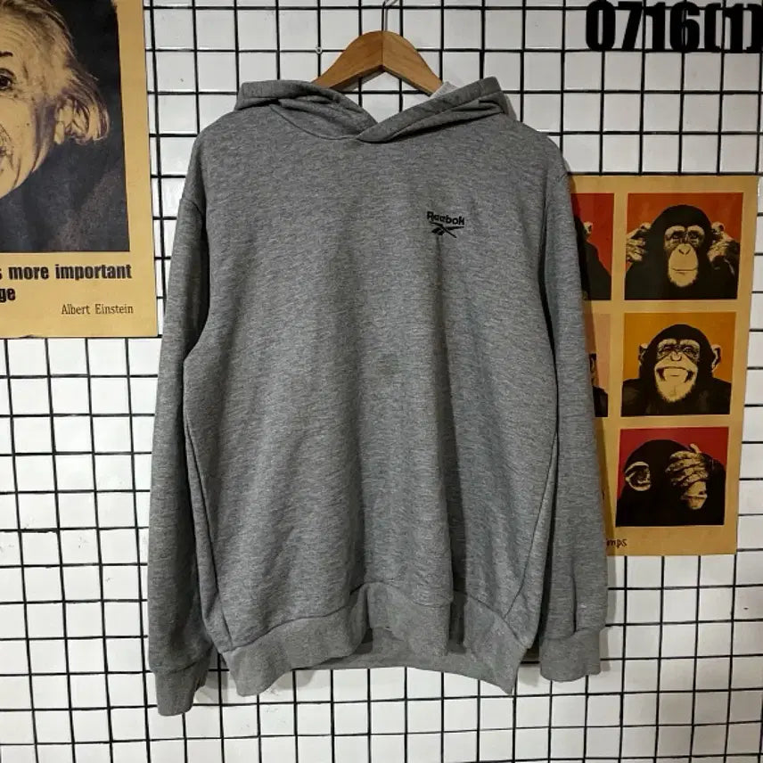[BUNJANG] Reebok Grey Hoodie Size 100 / 리복 후드티 그레이 100