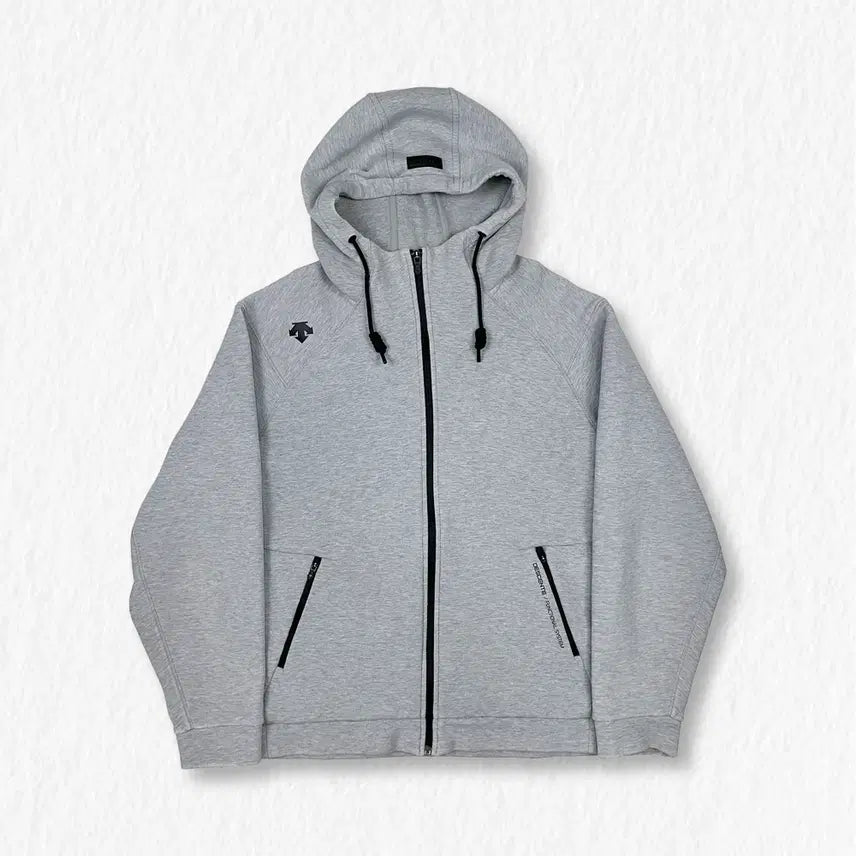 [BUNJANG] Descente Tech Hoodie Zip-Up Grey M / 데상트 테크 후드집업 그레이