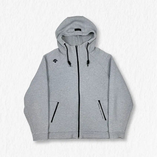 [BUNJANG] Descente Tech Hoodie Zip-Up Grey M / 데상트 테크 후드집업 그레이