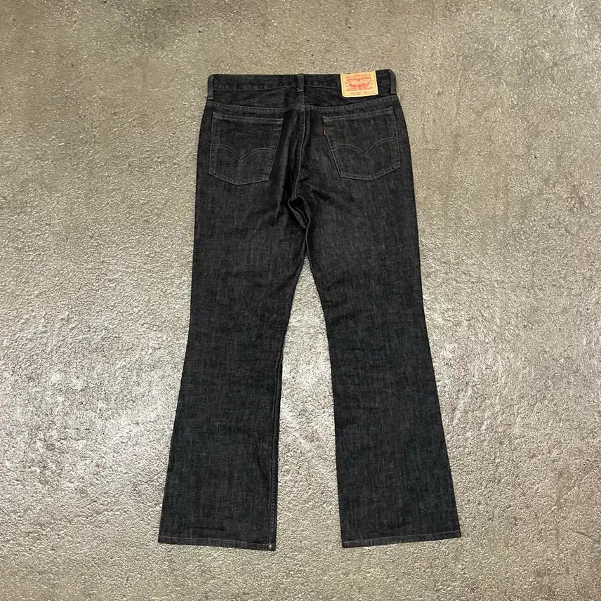 [BUNJANG] Levi's 517 0901 Black Raw Denim Bootcut Jeans (Size 32) / 00s Levis517 블랙진 (32)