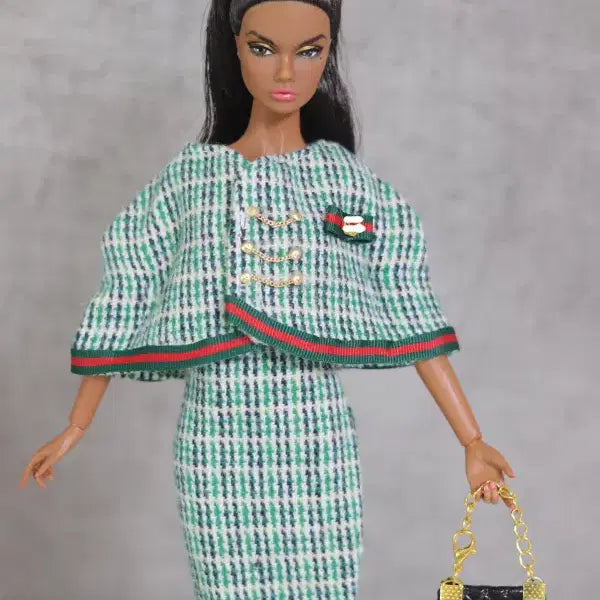 [BUNJANG] Fashion Royalty Poppy Parker Cape, Skirt, Bag, and Shoes Set / 포피파커,패션로얄티,바비 옷 의상
