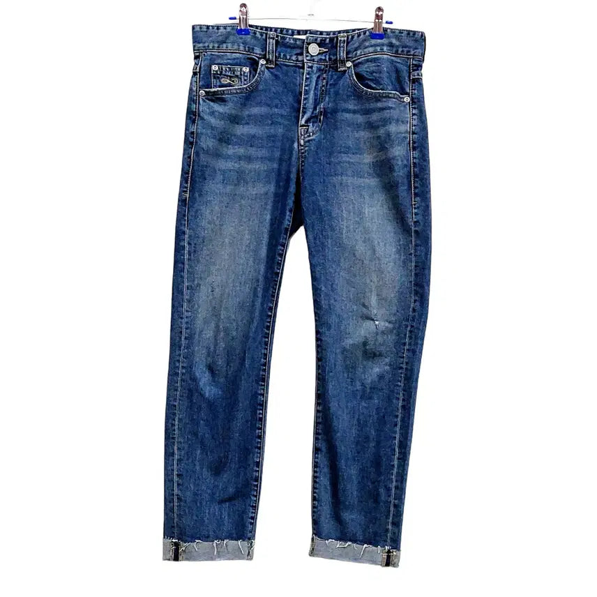 [BUNJANG] Plac Jeans Women's Vintage Straight Fit Jeans Medium Blue / 플랙진 여성 빈티지한 일자핏 청바지 31 중청 43287