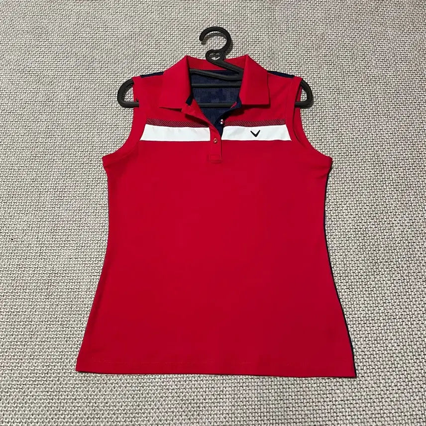 [BUNJANG] Callaway Women's Golf Sleeveless Polo Shirt Size S / S 캘러웨이 여성 골프 카라 민소매 B.8259