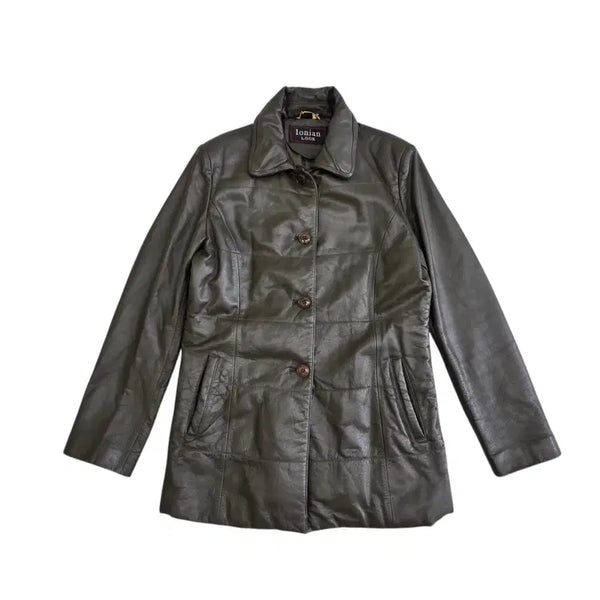 [BUNJANG] Vintage Women's Cowhide Leather Jacket / Vintage 여성 빈티지 소 가죽 자켓
