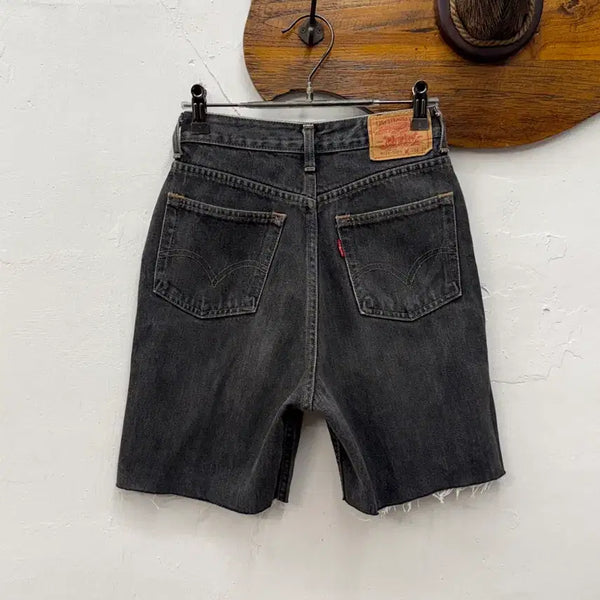 [BUNJANG] Levi's 626 90s Japan Black Denim Shorts / 22) 90s Japan 빈티지 리바이스 626 쇼츠 흑청반바지