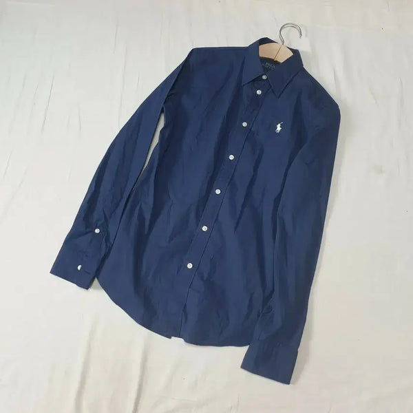 [BUNJANG] Polo Ralph Lauren Navy Solid Women's Shirt Size 4 / 폴로 네이비 솔리드 여성 셔츠 4