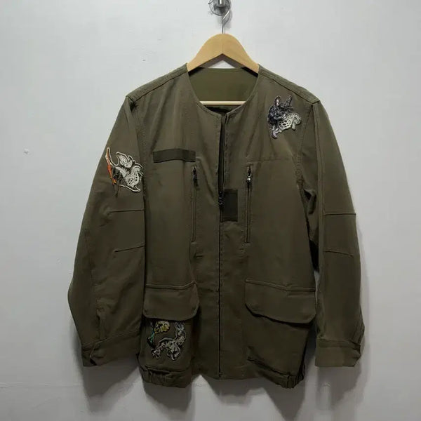 [BUNJANG] Men's Khaki Patch Jacket L / 남성 카키색 패치 자켓 L