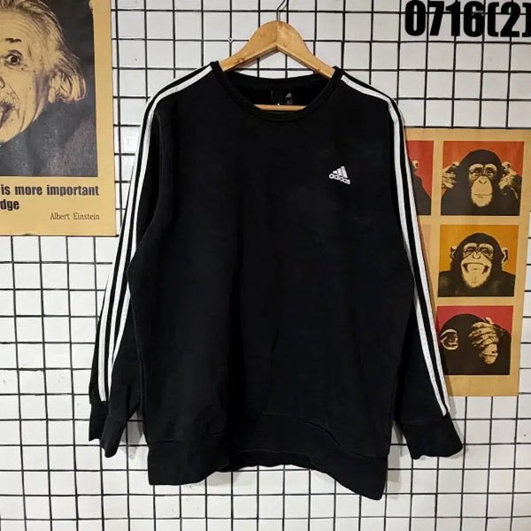 [BUNJANG] Adidas Three-Stripes Sweatshirt Black 3XL / 아디다스 삼선 맨투맨 블랙 3XL 0716