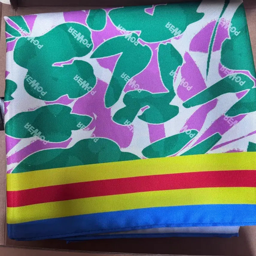 [BUNJANG] Pattern Scarf Power Logo / 패턴 스카프 POWER 로고