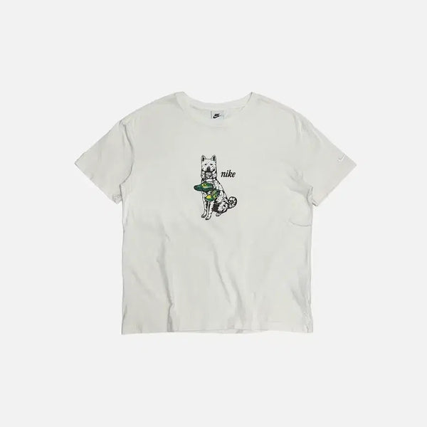 [BUNJANG] Nike NSW Jindo Printing T-Shirt White Vintage / 나이키 NSW 진도 프린팅 반팔티 화이트 빈티지 만원샵