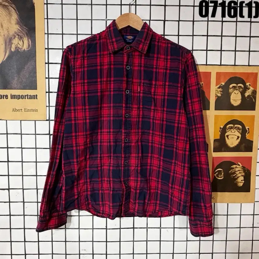 [BUNJANG] Dickies Checked Shirt Red M / Dickies 체크 남방 레드 M