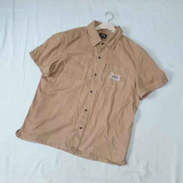 [BUNJANG] Stussy Work Short Sleeve Shirt / 스투시 워크 반팔 셔츠