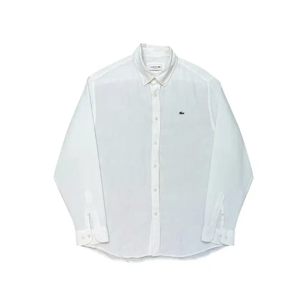 [BUNJANG] Lacoste Linen Shirt White L / 라코스테 린넨 셔츠