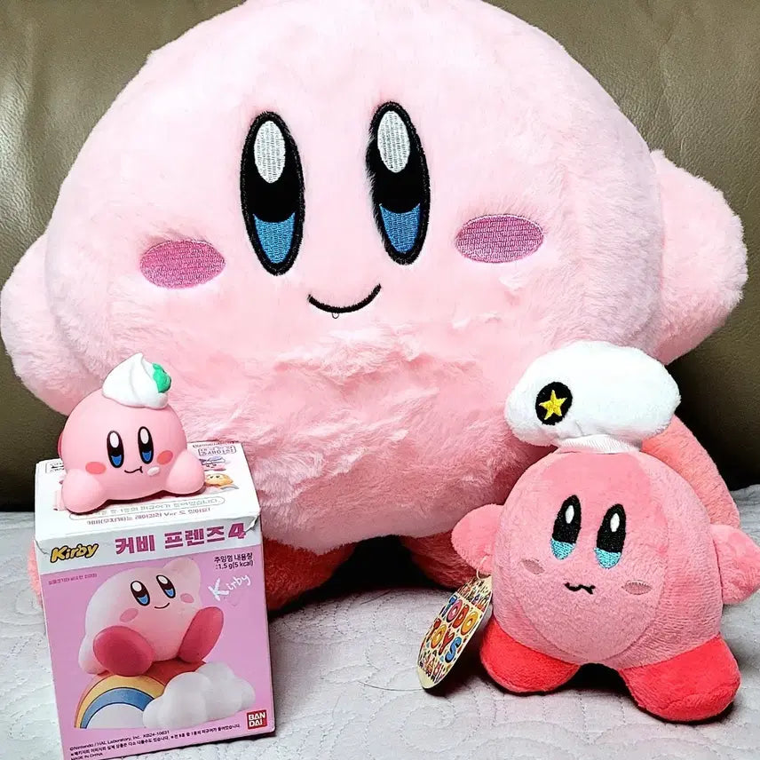 [BUNJANG] Kirby 30cm Plush Doll, Kirby Friends 4 Figures, and Kirby Keyring Doll Set / 별의 커비 30cm봉제인형+커비프렌즈4 피규어+커비 키링인형 세트(새상품)