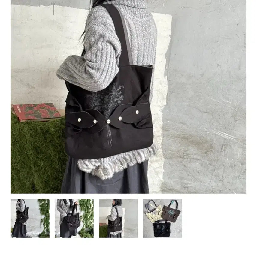[BUNJANG] ggott Mini Bouquet Bag Dot Bag Black / ggott 꽃 부케 백 도트백 미니 검정
