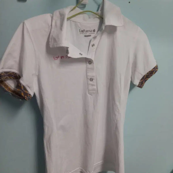 [BUNJANG] Lafuma Women's Short-Sleeve Polo T-Shirt with Patterned Sleeves / 니트