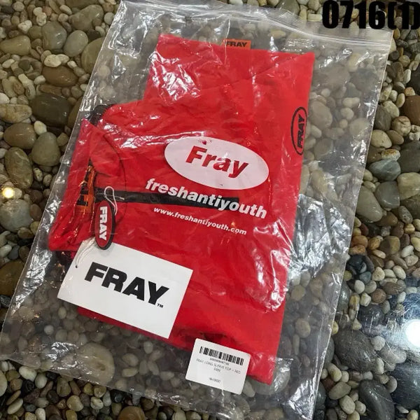 [BUNJANG] Fray Long Sleeve Top Red Size S / 프레이 롱슬리브 탑 레드 S