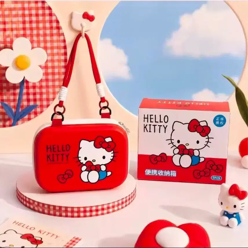 [BUNJANG] Sanrio Hello Kitty Mini Red Ribbon Ready Bag Pouch with Cross Strap / 수입 산리오 레드리본 헬로키티 미니 레디백 파우치 크로스 스트랩