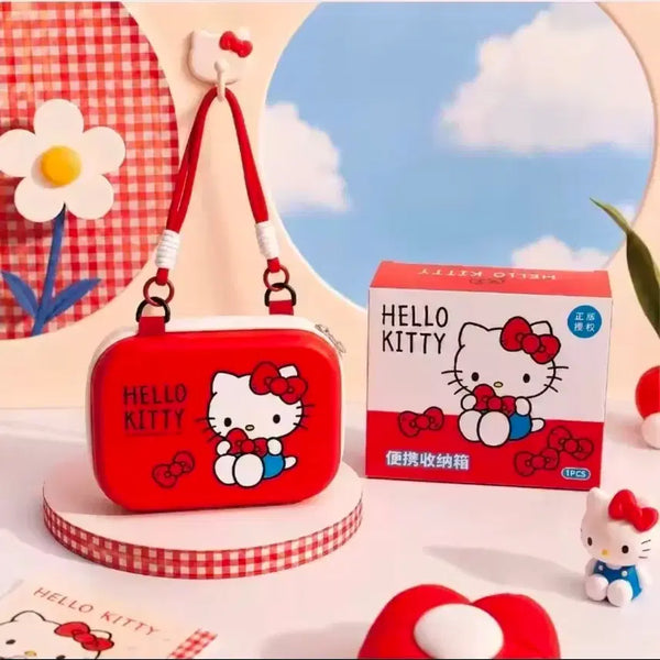 [BUNJANG] Sanrio Hello Kitty Mini Red Ribbon Ready Bag Pouch with Cross Strap / 수입 산리오 레드리본 헬로키티 미니 레디백 파우치 크로스 스트랩