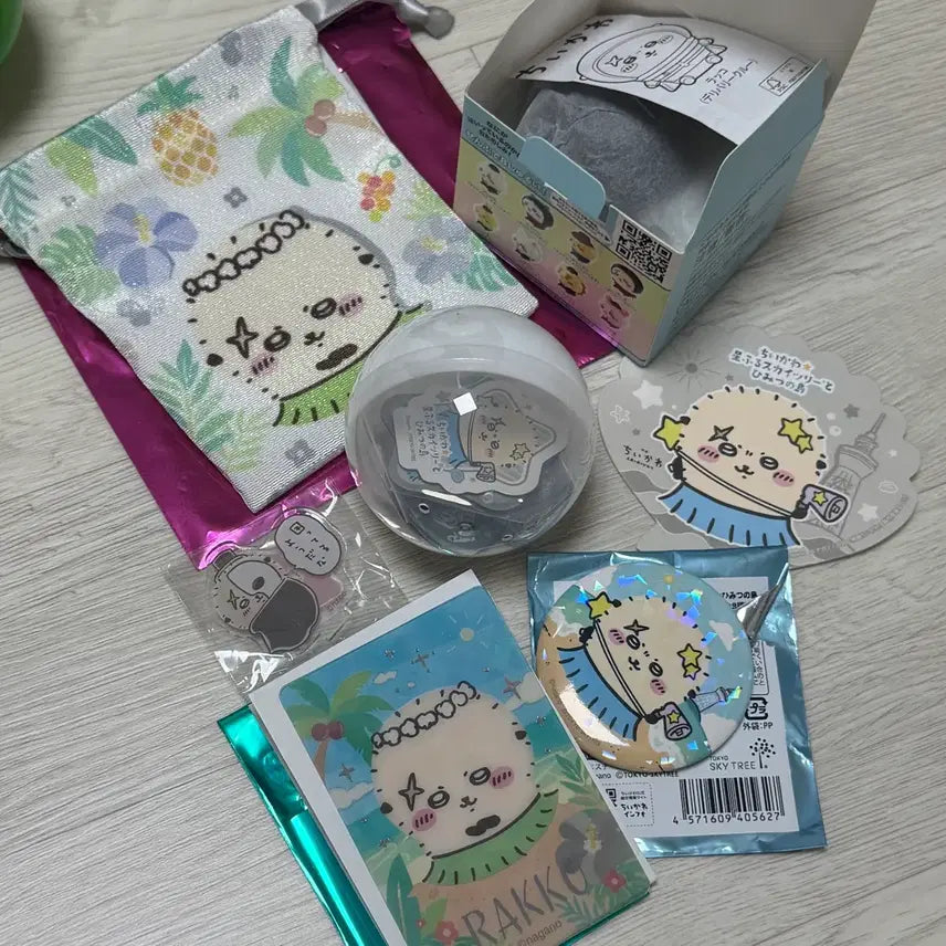 [BUNJANG] Chiikawa Racco Skytree Limited Edition Magnet, Badge, Pouch, McDonald's Bundle Set / 치이카와 랏코 스카이트리 특전 마그넷 뱃지 파우치 맥도날드 등 일괄 양도