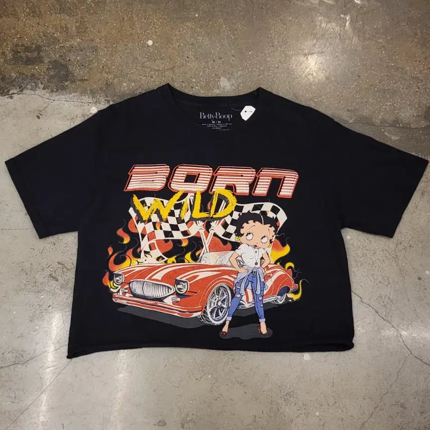 [BUNJANG] American Vintage Betty Boop Cropped T-Shirt / 미국 빈티지 베티붑 크롭 반팔티
