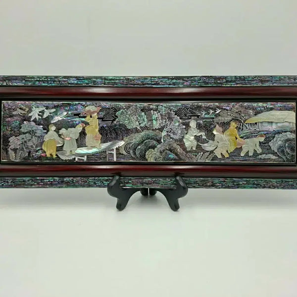 [BUNJANG] 70s Vintage Korean Mother of Pearl Najeon Chilgi Panel Wall Art / NO.84 70S빈티지 한국전통 세절자개 입체 나전칠기 액자