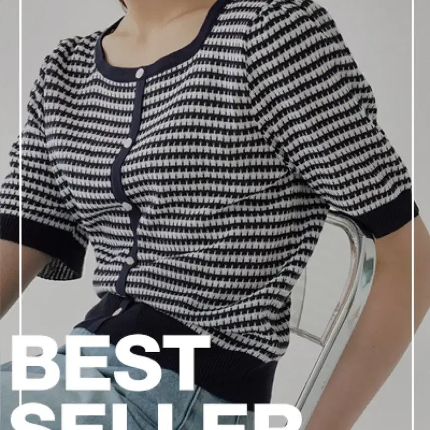 [BUNJANG] 21FW Ventech Square Neck Short Sleeve Knit F / 21년식 반에이크 스퀘어넥 반팔 니트 F
