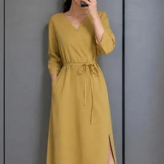 [BUNJANG] Waist Tie Dress One-Piece / 허리끈원피스(66~66반)
