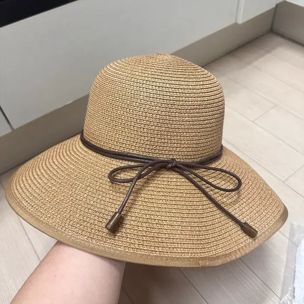 [BUNJANG] Brown Straw Bucket Hat / 밀짚 벙거지 모자 브라운