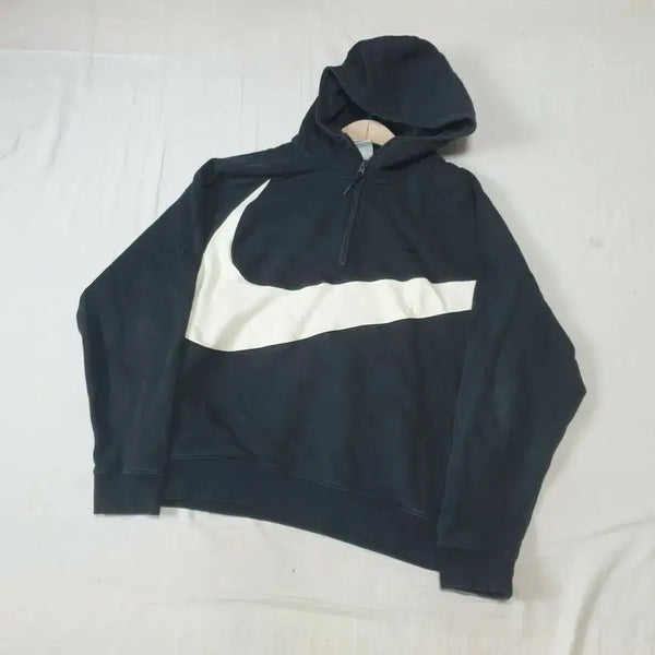 [BUNJANG] Nike Big Swoosh Half Zip Hoodie / 나이키 빅스우시 반집업 후드티