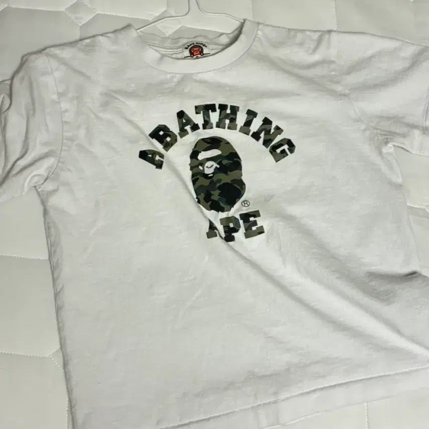 [BUNJANG] BAPE Kids Military T-Shirt / 실착1회)베이프 밀리터리 티셔츠 키즈 판매