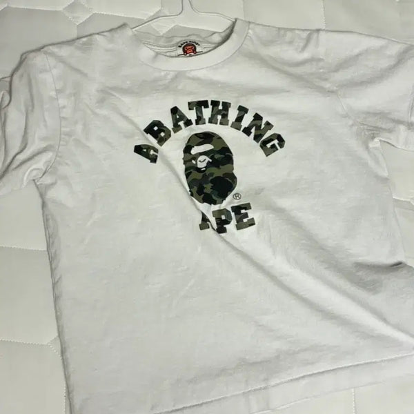 [BUNJANG] BAPE Kids Military T-Shirt / 실착1회)베이프 밀리터리 티셔츠 키즈 판매