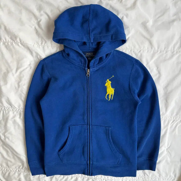 [BUNJANG] Polo Ralph Lauren Big Pony Hoodie Zip-Up Blue / 폴로 후드집업 블루 빅포니