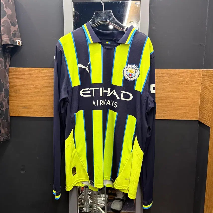 [BUNJANG] Puma MCFC Away Long Sleeve Jersey / 퓨마 MCFC 어웨이 롱슬리브 져지